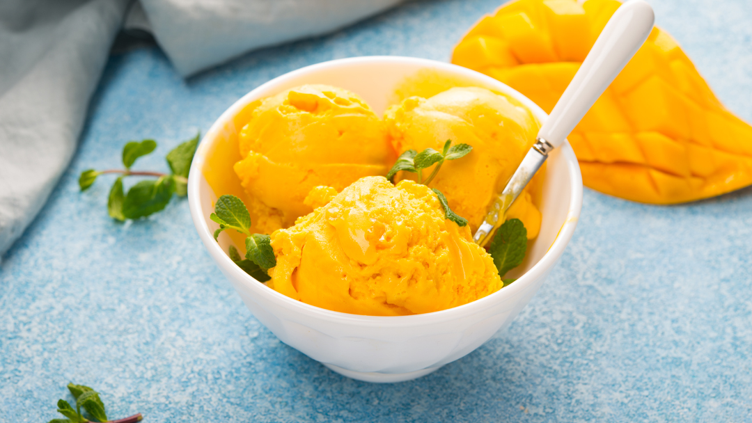 Mango Yogurt Ice Cream (for kids and grownups!)