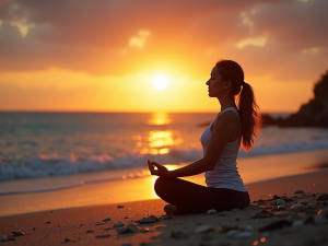 sunset yoga